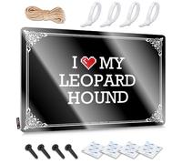 FZFN Roll Poster Rustic Collection | I Love My Leopard Hound Simple Metal Wall Decor For Patio Home(20X30CM)