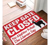 FZFN Room Accessories For Teen Boys Keep Gate Closed Noter What The Llama Say Rug Teens Stuff Outdoor Decorations For Patio(40X60CM)