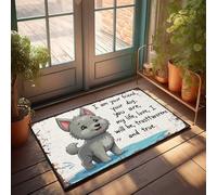 FZFN Room Decorations Aesthetic Washable Kitchen Kitchen Mat - Adorable Dog Quote: 'i Am Your Friend, My Life, Love, True Plush Bath Non Skid Indoor Outdoor For Things(50X80CM)