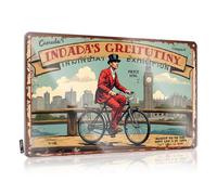 FZFN Room Signs For Bedroom Canada'S Great Tiny Exhibition: A Victorian Bicycle Ride Through Tin Sign Vintage Metal Signs Funny Bar Signs For Home Bar W(20X30CM)
