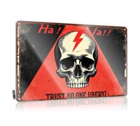 FZFN Room Signs For Bedroom Ha!! Ya!! Trust No One Liberty! Tin Sign Vintage Metal Signs Funny Bar Signs For Home Bar W(30X40CM)