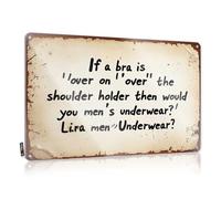 FZFN Room Signs For Bedroom Men'S Underwear: The Hidden Connection To Bra Design? Tin Sign Vintage Metal Signs Funny Bar Signs For Home Bar W(20X30CM)