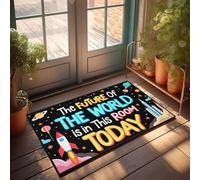 FZFN Rubber Shower Narrow Bathmat - The Future Of The World Is In This Room Today. Quick Dry Bath Stain Resistant(40X60CM)