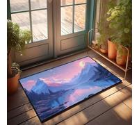 FZFN Rug Welcome Home Door Low Profile | Serene Lake And Snowy Mountains At Dusk Small And Small Non Slip Floor(40X60CM)