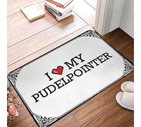 FZFN Runner Boho Area House Stuff Water Resistant - I Love My Pudelpointer Anti Slip Shower Durable Non Skid For Billiards(40X60CM)