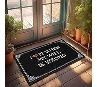 FZFN Runner Fun Door I Love It When My Wife Is Wrong | Ultra Anti Mold Bath Stuff For Teens Carpet Ideal For Math Home Decor(40X60CM)