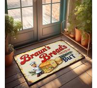 FZFN Rv Decor Sets Quick Dry Bath Outdoor Doormats - Braun's Bread's Delicious Talk But Corners Non Skid Indoor Outdoor For Narrow(50X80CM)
