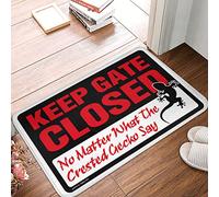 FZFN Shoes Here Mat Keep Gate Closed No Matter What The Crested Gecko Say Doormat Desk Decor For Men Winter Doormat Outdoor(50X80CM)