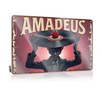 FZFN Signs For Bedroom Door Amadeus: The Alien Dj With A Red Rose Tin Sign Sign Decor Man Cave Signs For Men(30X40CM)