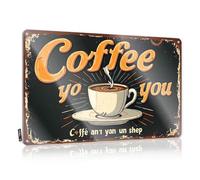 FZFN Signs For Bedroom Door Steaming Cup Of Coffee: A Warm Beverage For You Tin Sign Sign Decor Man Cave Signs For Men(20X30CM)