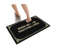 FZFN Small Accent Rug Kiss Me I'm Vaccinated - Non Slip Backing For Mudroom | Thin Indoor Door Mat, Kitchen Rug Non Slip Washable, Entryway, Machine Washable Entry Rugs, Fast Drying, Modern(40X60CM)