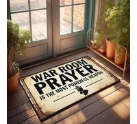 FZFN Stitch Room Decor Runner Absorbent Anti Fatigue | War Room Prayer Is The Most Powerful Weapon. Geometric Area Non Slip For Men Home(50X80CM)