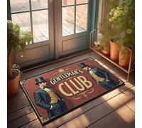 FZFN Summer Door Mat Outdoor Vintage Gentlemen'S Club Sign With Dapper Duos Doormat Backyard Decor Music Decor(65X90CM)