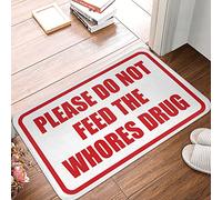 FZFN Summer Rug Please Do Not Feed The Whores Drug Mat Fall Door Decorations Welcome Rugs Front Door Indo(40X60CM)