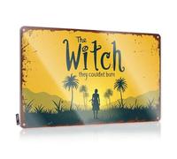 FZFN The Enigmatic Silhouette: A Tale Of Unburnable Witch Retro Kitchen Decor Campers Hanging | Gorgeous Plaque Collection Vintage Metal Wall Decor(20X30CM)