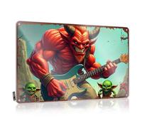 FZFN Tin Metal Decor Quality Decorations For The Kitchen Home Decor - Red Demon Rocker With Green Goblins Designer Rustic Style Artwork For Basement(30X40CM)