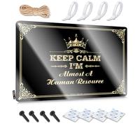 FZFN Tin Wall Decor Old-fashioned Funny House Decor Ideas Keep Calm I'm Almost A Human Resource - Vintage Wall Decor For Mountain(30X40CM)