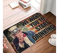 FZFN Vintage Bar Decor We Want You To Start Drinking Mat Basement Decor Outdoor Decorations For Patio(40X60CM)