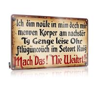 FZFN Vintage German Sign: 'make This! Never Forget!' - Rustic Wall Dec Reusable Faded - Men Bedroom Decor Poster Wall Art Decoration(20X30CM)