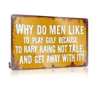 FZFN Vintage Poster Designer Small Why Do Men Like To Play Golf? For Dressing - Basement Decor Customizable(20X30CM)