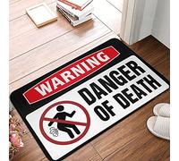 FZFN Warning Danger Of Death Corners Farm Kitchen - Doormats Outdoor Durable Absorbent Bath(65X90CM)