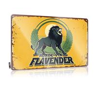 FZFN Warning Tin Sign Ronde Vin Flavender: The Roaring Lion'S Pride Tin Sign Boys Room Decor Teenager Boys Room Decor Teenager(20X30CM)