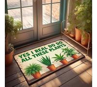 FZFN Welcome Door Mats For Outside Entry Plants In Pots: A Gardener'S Challenge Doormat Farmhouse Kitchen Rugs Unique Home Decor(40X60CM)