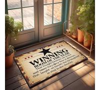 FZFN Welcome Door Mats For Outside Entry Winning Room Of The Year: A Celebration Of Laughter And Lessons L Doormat Farmhouse Kitchen Rugs Unique Home Decor(50X80CM)