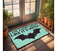 FZFN Welcome Mat Chenille Bath Live Every Week Like It's W Bat-inspired Motivation | Ultra Kitchen Anti Fatigue Home Sweet Home Carpet Ideal For Fishing Home Decor(65X90CM)