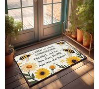 FZFN Welcome Mat Classroom Life Is Not Just About Bees, But Also Sunflowers, Freedom, And Cl Doormat Home Door Mat Mat Shoes(40X60CM)