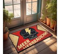 FZFN Welcome Mat Classroom Vintage Warning Sign: Danger Ahead! Doormat Home Door Mat Mat Shoes(40X60CM)