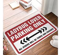 FZFN Welcome Mat Decorations For The Kitchen Low Profile - Ladybug Lover Parking Only Waterproof Shaggy Easy Clean Durable For Military(40X60CM)