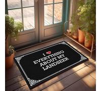 FZFN Welcome Mat Front Yard Decor Non Slip | I Love Everything About My Landseer Throw For Beer(40X60CM)