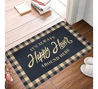 FZFN Welcome Mats Outdoor Large It'S Always Happy Hour Around Here Mat Desk Decor For Men Outside Decor For Porch(50X80CM)