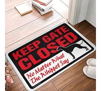 FZFN Welcome Mats Outdoor Large Keep Gate Closed No Matter What The Whippet Say Doormat Welcome Mats For Front Door Outdoor Gifts For Home(50X80CM)