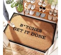 FZFN Welcome Rug Fall B*tches Get It Done - Low Profile Door | Front Indoor/Keep Off - Fall Welcome Mats For Front Door, Heavy Duty Door & Dooroutdoor Entrance(40X60CM)