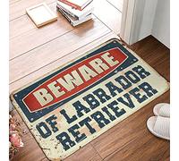 FZFN Welcome Rugs Front Door Indoor Beware Of Labrador Retriever Rug House Mats Indoor Funny Door Mats For Front Door(40X60CM)