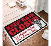 FZFN Welcome Rugs Front Door Indoor Keep Gate Closed No Matter What The Emus Say Doormat Entry Mats Outdoor Home Man Cabe Decor(50X80CM)