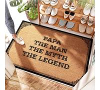 FZFN Wet Entryway Rug - Papa,the Man The Myth The Legend Protector Pets | Under Mat Rug Front Porch For Dorm - High Traffic & Circle/Front Door Indoor(40X60CM)