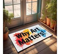 FZFN Why Art Matters! Plain Welcome Halloween Non Skid | Plush Bathroom Bathroom Mat Bath Non Slip Stain Resistant Water Proof(65X90CM)