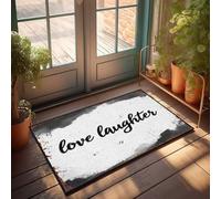 FZFN Winter Doormat Outdoor Love Laughter: Embracing Joy In Every Moment Doormat Home Bar Decor Rugs For Kitchen(65X90CM)