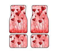 FZGGWYHL Abstract Heart printed Car Floor Mats 4-Piece Set Universal Car Floor Mats