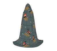 FZGGWYHL barn swallow in graphite printed Adult Long Cape Halloween Hooded Cape Party Decoration Robe