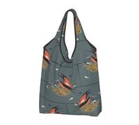 FZGGWYHL barn swallow in graphite printed Portable shopping bag Shoulder Bag Tote Bag