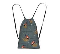 FZGGWYHL barn swallow in graphite printed Storage bag with a drawstring backpack sports bag