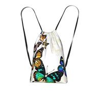 FZGGWYHL Beautiful butterfly printed Storage bag with a drawstring backpack sports bag