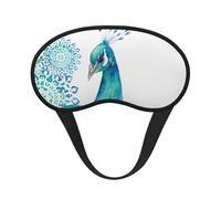 FZGGWYHL Beautiful Peacock and Floral Printed Blackout Sleep Mask Aid Eye Mask Travelling Sleep Eye Mask