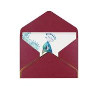 FZGGWYHL Beautiful Peacock and Floral printed greeting card with envelope Decorative greeting card