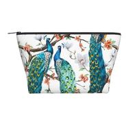 FZGGWYHL Beautiful Peacock Flowers Printed Daily Storage Bag Travel Toiletry Bag Cosmetic Bag