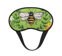 FZGGWYHL bee & Sunflowers Printed Blackout Sleep Mask Aid Eye Mask Travelling Sleep Eye Mask